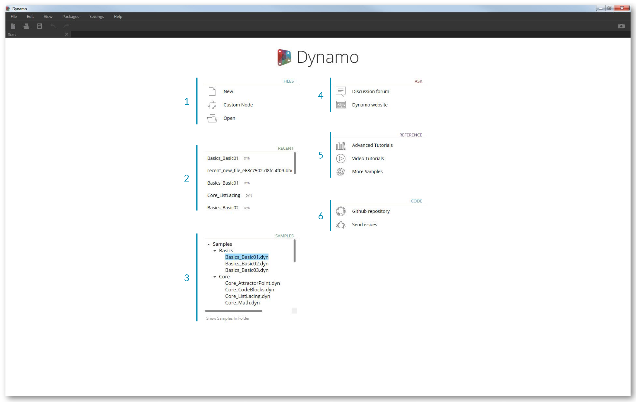 NEEDS UPDATE - labels Dynamo start page